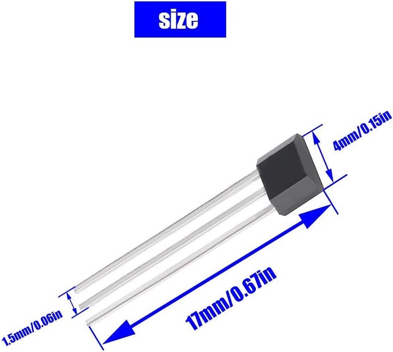 Micro Traders 12Pcs 41F TO-92S Bipolar Hall Effect Sensor Magnetic Detector SS41F 0H41 SH41 S41 3 Pins Sensor For Electric Vehicle Motor Industrial Applications - Image 4
